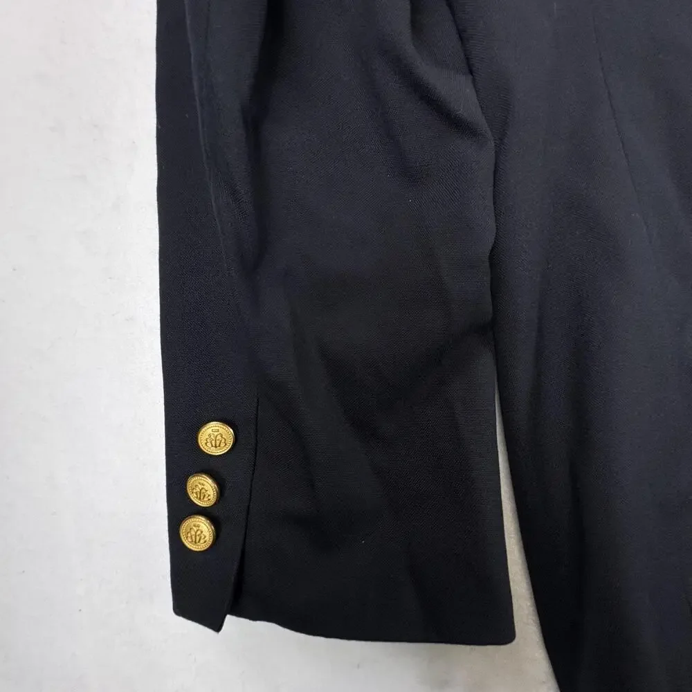 Vintage Brooks Brothers Brooksease Sport Coat Blazer Mens 41R Navy Blue Wool USA